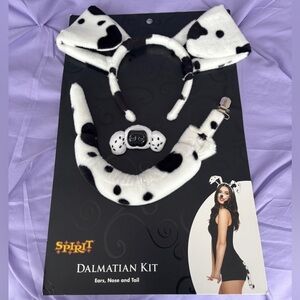 Dalmatian Costume Kit, Ear and Nose Band & Tail, Size: One Size Fits Most